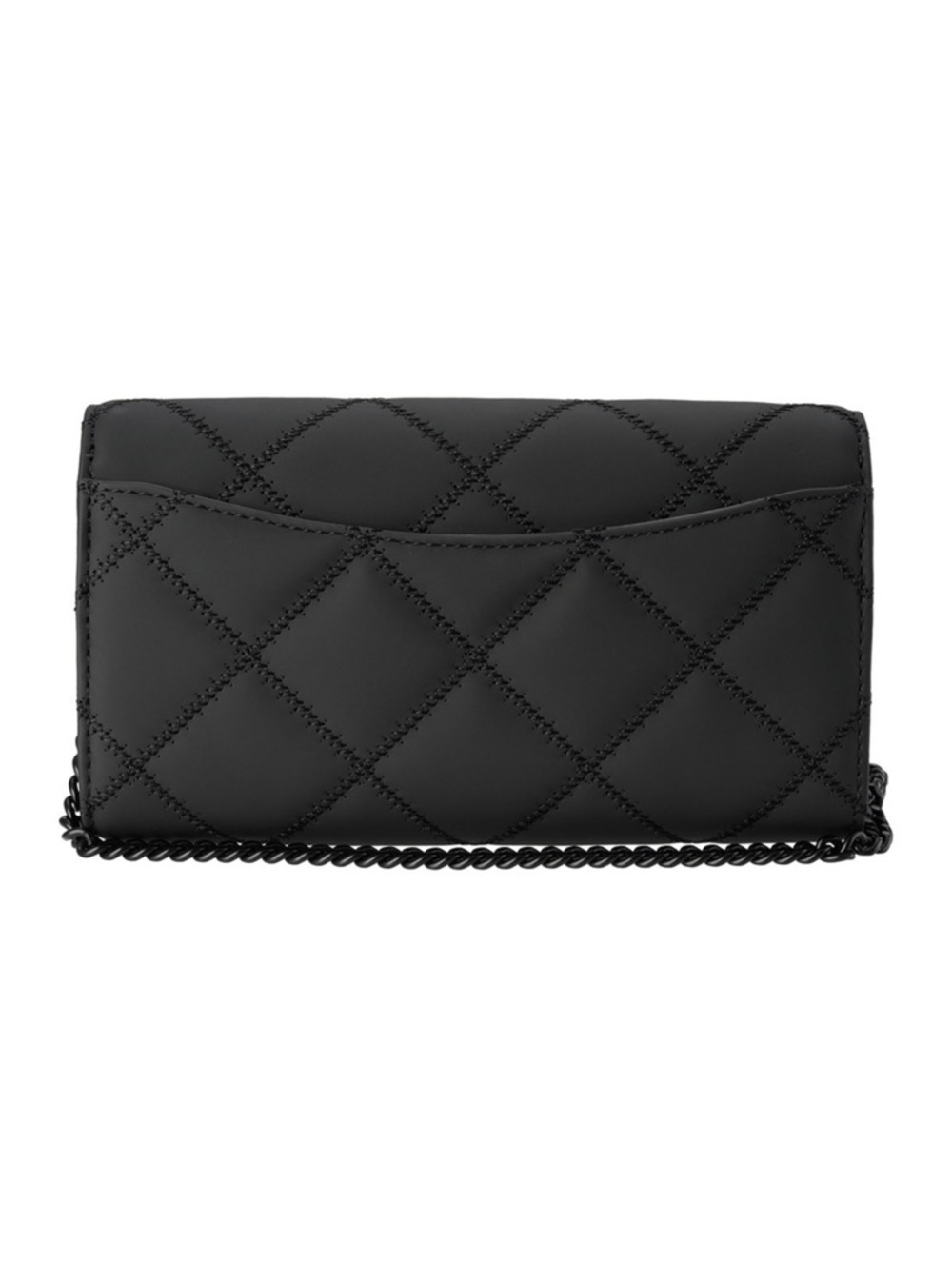 Tory Burch Willa Black Quilted Chain-Shoulder Crossbody wallet purse - Picture 11 of 12
